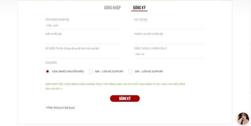 Hướng dẫn tạo tài khoản Mibet