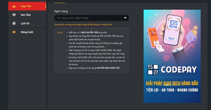 Thanh toán bằng code pay đang là chọn lựa hàng đầu của người chơi 
