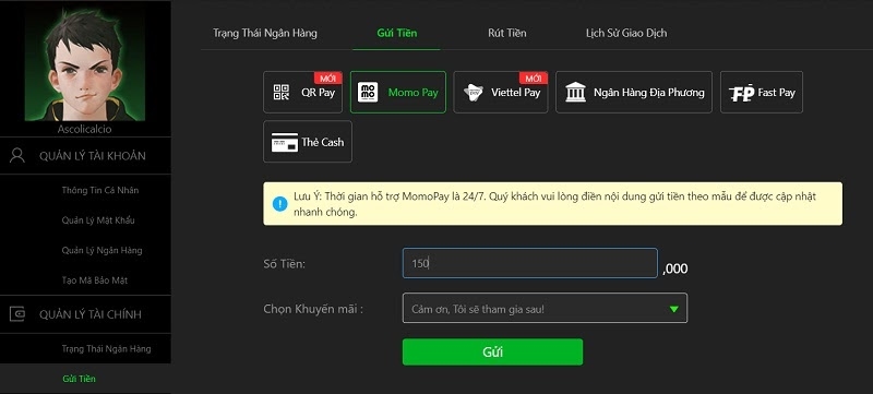 Phương thức thanh toán JBO Việt Nam đang cung cấp