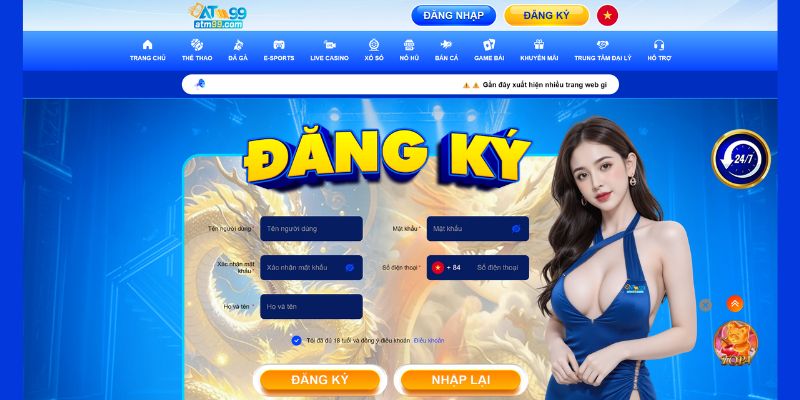 Cách đăng ký tài khoản ATM99