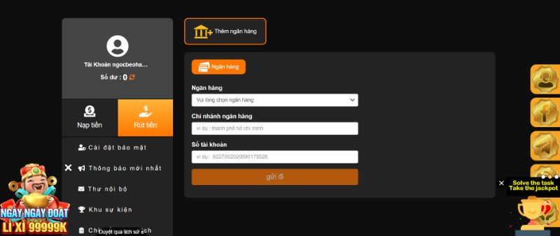 Hướng dẫn anh em cách thực hiện rút tiền tại nhà cái I9Bet